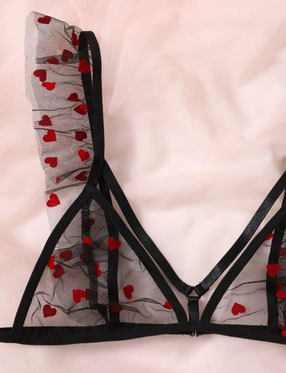 PetitDoll Heart Pattern Lingerie Set