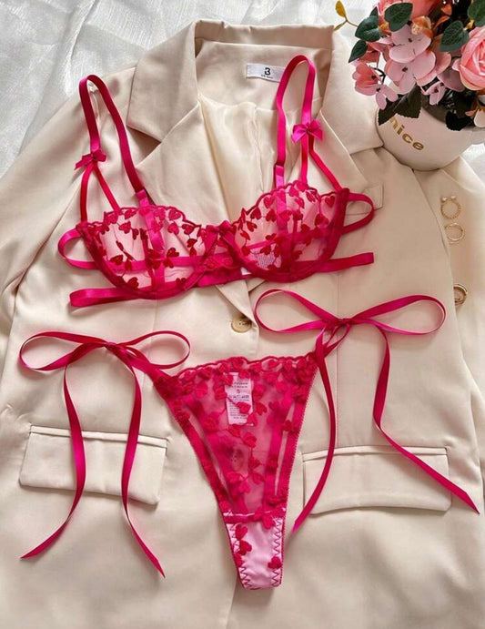 Rose Heart Lingerie Set